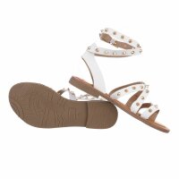 Damen Flache Sandalen - white