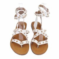 Damen Flache Sandalen - white