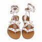 Damen Flache Sandalen - white