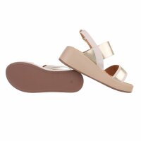 Damen Keilsandaletten - beige