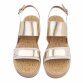 Damen Keilsandaletten - beige