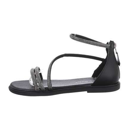 Damen Flache Sandalen - black