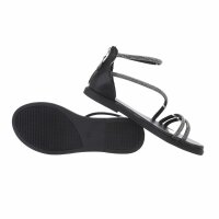 Damen Flache Sandalen - black