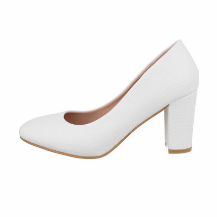 Damen High-Heel Pumps - white - 12 Paar