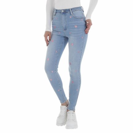 Damen High Waist Jeans von Laulia - blue