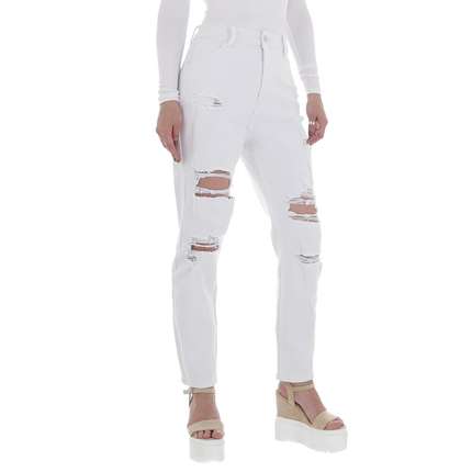 Damen Relaxed Fit Jeans von Laulia - white