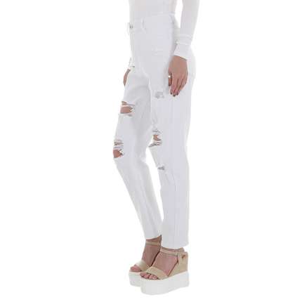 Damen Relaxed Fit Jeans von Laulia - white