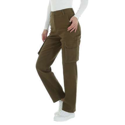 Damen Stoffhose von Laulia - khaki