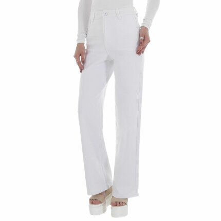 Damen High Waist Jeans von Laulia - white