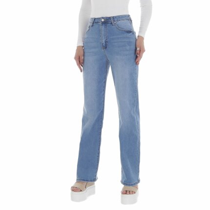 Damen High Waist Jeans von Laulia - blue