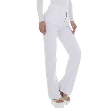 Damen Bootcut Jeans von Laulia - white