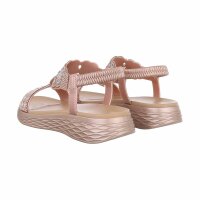 Damen Keilsandaletten - rosegold