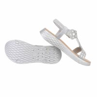 Damen Keilsandaletten - silver