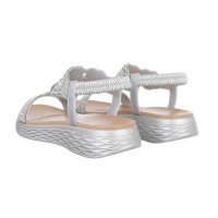 Damen Keilsandaletten - silver