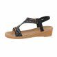 Damen Keilsandaletten - black - 12 Paar