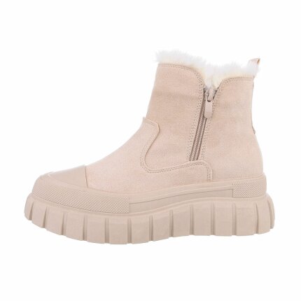 Damen Klassische Stiefeletten - beige Gr. 37