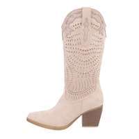 Damen Western- & Bikerboots - beigesuede