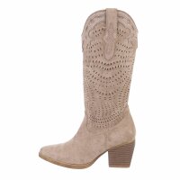 Damen Western- & Bikerboots - khakisuede