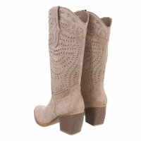 Damen Western- & Bikerboots - khakisuede