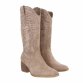 Damen Western- & Bikerboots - khakisuede
