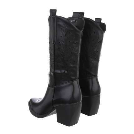 Damen Western- & Bikerboots - blackpu