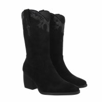 Damen Western- & Bikerboots - blacksuede