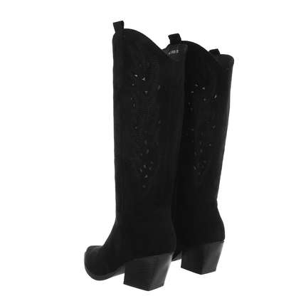 Damen Western- & Bikerboots - blacksuede