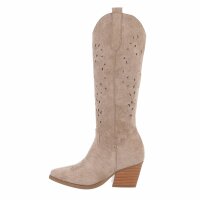 Damen Western- & Bikerboots - khakisuede