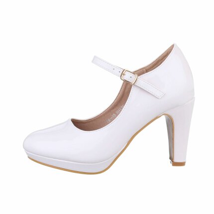 Damen High-Heel Pumps - white Gr. 40