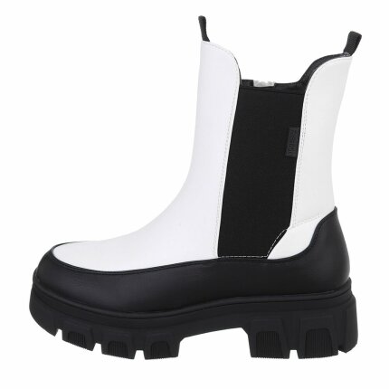 Damen Chelsea Boots - white Gr. 37