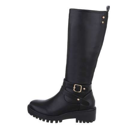 Damen Klassische Stiefel - blackpu Gr. 38