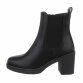 Damen High-Heel Stiefeletten - blackpu - 12 Paar