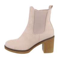 Damen High-Heel Stiefeletten - beigesuede