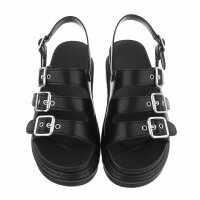 Damen Keilsandaletten - black