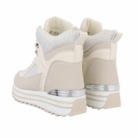 Damen Schnürstiefeletten - beige