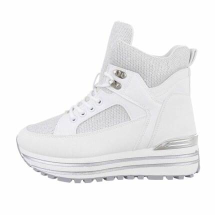 Damen Schnürstiefeletten - white Gr. 36