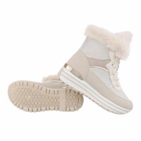 Damen Schnürstiefeletten - beige