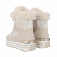 Damen Schnürstiefeletten - beige