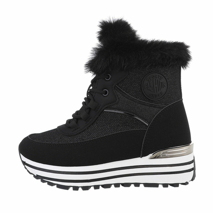 Damen Schnrstiefeletten - black Gr. 38