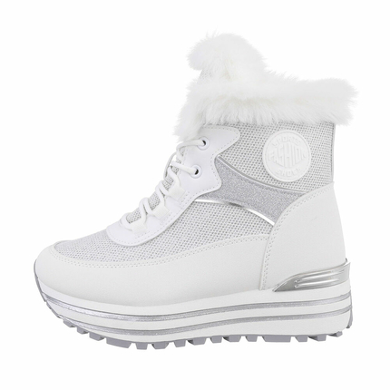 Damen Schnrstiefeletten - white