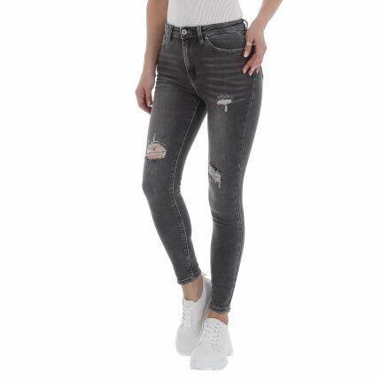 Damen High Waist Jeans von Laulia - grey