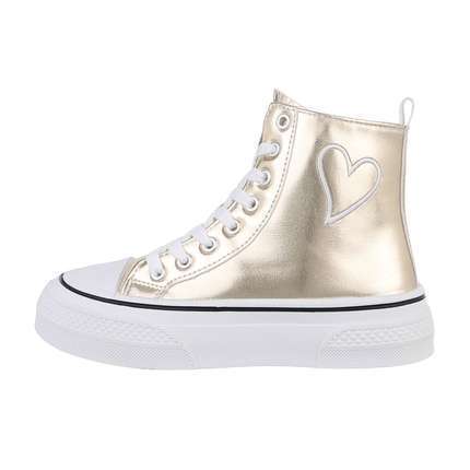 Damen High-Sneakers - gold