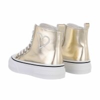Damen High-Sneakers - gold