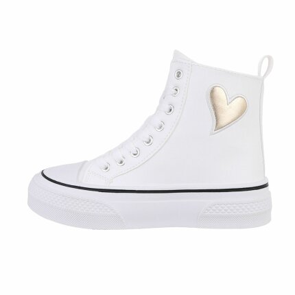 Damen High-Sneakers - white - 12 Paar