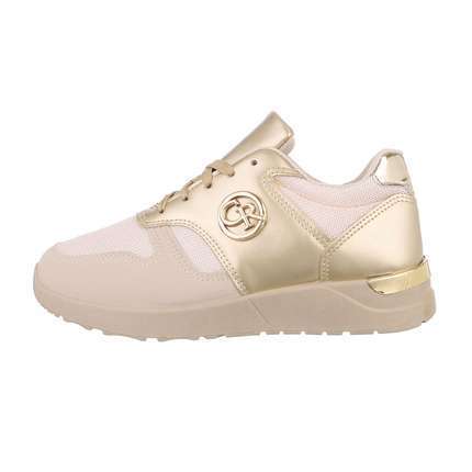 Damen Low-Sneakers - beige Gr. 37