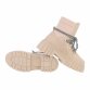 Damen Schnürstiefeletten - beige