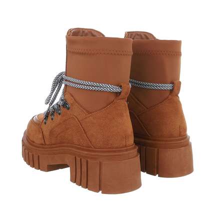 Damen Schnrstiefeletten - camel