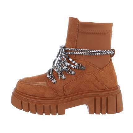 Damen Schnrstiefeletten - camel Gr. 37