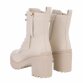 Damen High-Heel Stiefeletten - beige