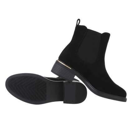 Damen Chelsea Boots - blacksuede